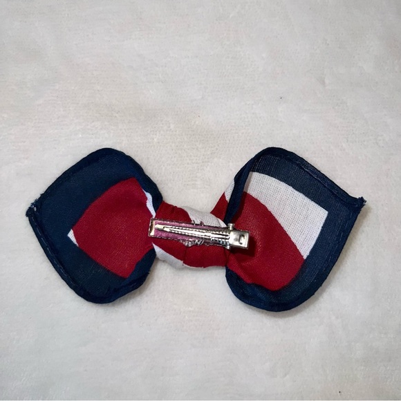 Patriotic Stars and Stripes Bandana Knotted Hair Bow - Picture 8 of 11